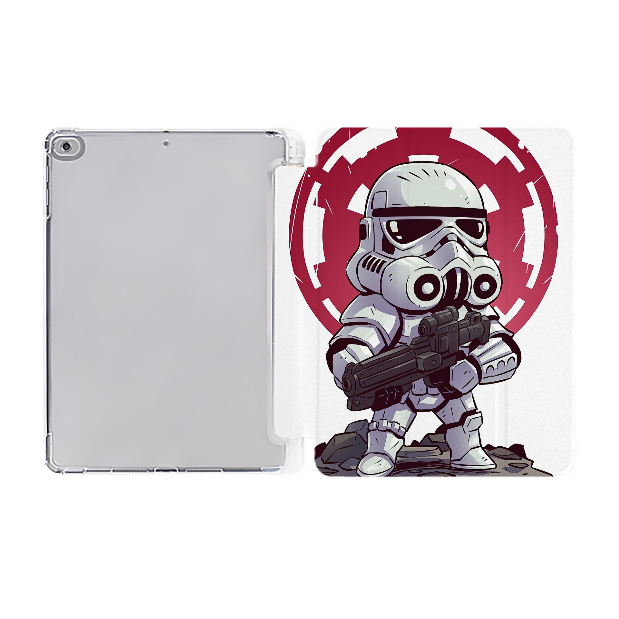 （画像用） スター・ウォーズ Star Wars IPad ケース ペン収納付き 三つ折りスタンド PUレザー×シリコン 対応機種9.5/10.5/10.9インチ